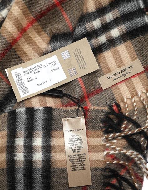 burberry scarf black tag|burberry label authentic.